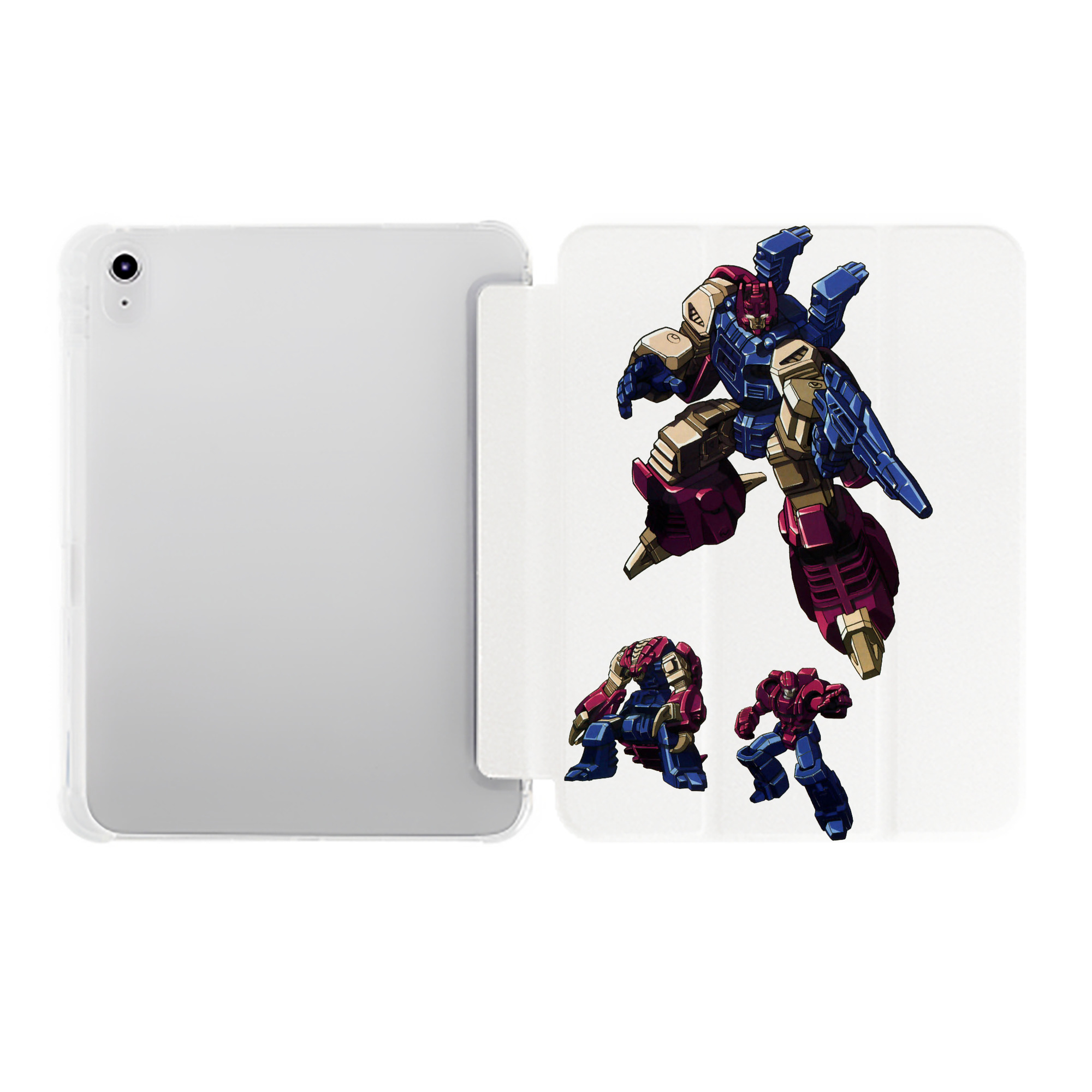 （画像用）  IPad ケース ペン収納付き 三つ折りスタンド PUレザー×シリコン 対応機種9.5/10.5/10.9インチ